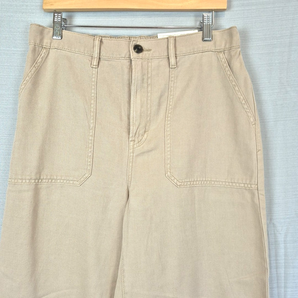 A.n.a Highest Rise Wide Leg Pants Womens 10 Neutral Color 31x32 Easy Through Hip - Picture 7 of 13
